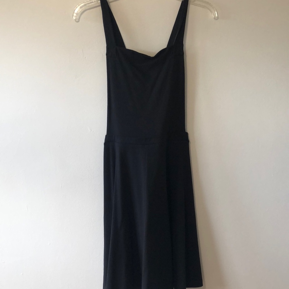 Black overall dress